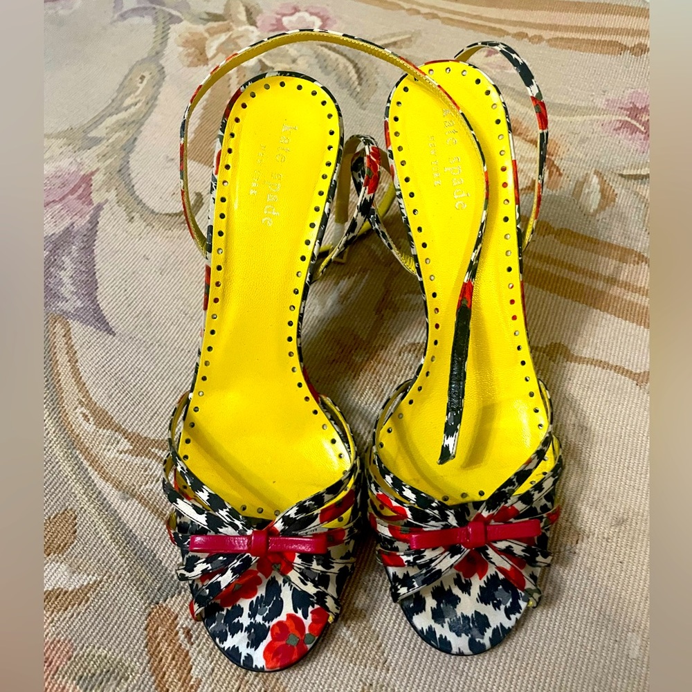Beautiful Kate Spade New York Floral Sandal Heels size 8